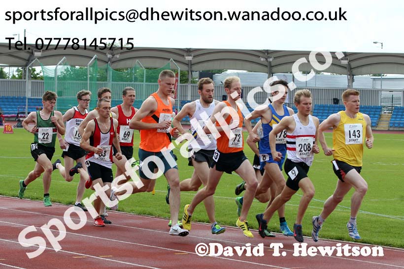Mens  senior 1500 metres, Northern Senior and Under-20s Track and Field Champs., Manchester. Photo: David T. Hewitson/Sports for All Pics